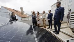 Calvo, Rey y Aneiros visitaron las nuevas instalaciones de eficiencia energtica, entre ellas las placas solares instaladas en la terraza