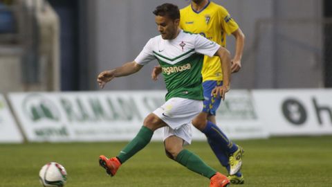 Pablo Rey en la última visita del Racing a Cádiz.