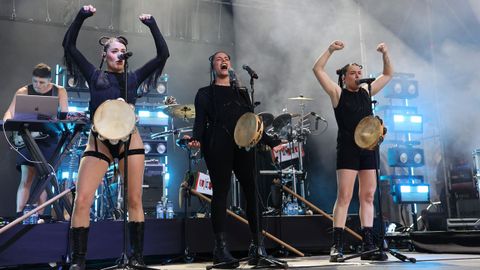 Tanxugueiras, en su concierto de la pasada edici�n en la Praza da Quintana