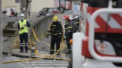 Rotura de una tuber�a de gas en A Barcala
