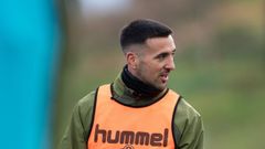 Mat�as Vecino, en un entrenamiento del Celta en la Cidade Deportiva Afouteza.