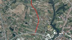 En rojo, en el plano, la calle en la que se desarrollar�n las obras de pavimentado