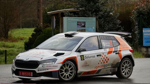 Santiago Garc�a, durante el tramo de Aranga