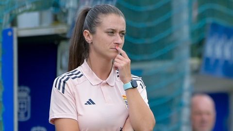 Andrea Surez, en un partido del Real Oviedo