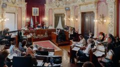 Imagen de archivo de un pleno en el Concello de Ourense.