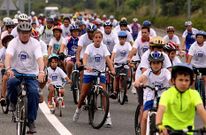 Ni�os y adultos participaron en la edici�n del D�a de la Bicicleta del a�o pasado en As Pontes. 