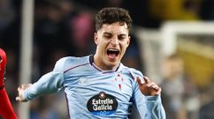 Hugo �lvarez, durante un paritido del Celta de la presente temporada.