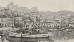 Imagen del puerto de O Berb�s en la segunda d�cada del siglo XX