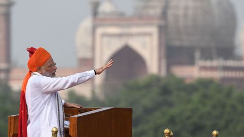Narendra Modi, durante el discurso