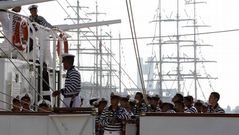 Llegada del velero de la armada de M�xico �Cuauht�moc�