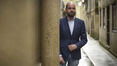 O voceiro do PSOE en Pontevedra, Iv�n Puentes, este pasado xoves nunha r�a do centro hist�rico da cidade