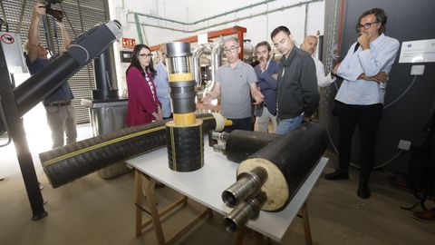 Inauguraci�n de la red de calor con calderas de biomasa en el campus de Lugo