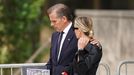 Hunter Biden y su mujer, Melissa, el mi�rcoles saliendo del juzgado.