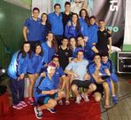 Los integrantes de los equipos infantil y j�nior del Club del Mar.