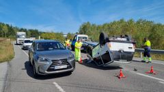 Accidente en la N-640 junto a La Palloza