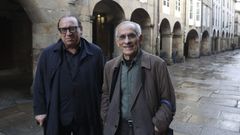Os arquitectos Alfonso Salgado e Xerardo Estvez, este venres na Ra do Vilar