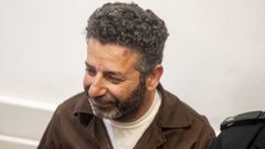 Saif Abukeshek, este martes, en la vista que alarg� hasta el domingo su retenci�n en la que sufre presiones y hace huelga de hambre