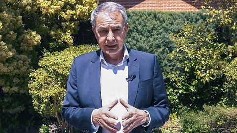 Zapatero, en una captura de v�deo de su �ltima aparici�n p�blica.