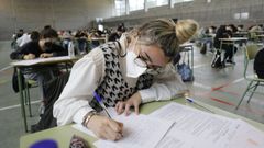 Examen de selectividad en junio del 2021, con las restricciones de la pandemia