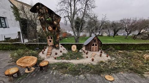 En A Veiga apuestan por un Nadal Enxebre para decorar sus calles