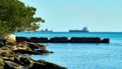 Actividad naviera en la bah�a de La Habana (Cuba)