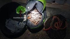 La actuaci�n de Garda Rural se llev� a cabo este lunes. Fueron decomisados 13 kilos de crust�ceos.