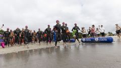 Una de las salidas en la playa de Langosteira el pasado domingo.