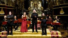 El grupo musical Resonet, durante el festival musical de Semana Santa