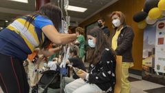 Final de etapa en el Cl�nico de Santiago de la carrera de solidaridad con ni�os con enfermedades oncol�gicas