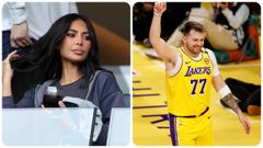 Kim Kardashian y Luka Doncic.Kim Kardashian y Luka Doncic, jugador de Los Angeles Lakers