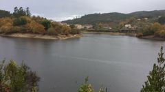 Embalse de Eiras, en Vigo. Zona donde estaba el puente romano que ahora ya no se ve porque lo ha vuelto a inundar el agua de las lluvias de los �ltimos d�as.