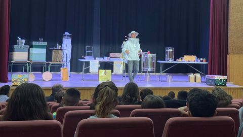 Charla sobre apicultura en la Casa da Cultura de Ferreira