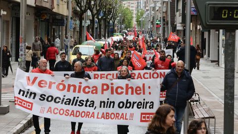 Manifestacin de CC.OO. en Pontevedra por el Primero de Mayo