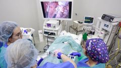 Imagen de archivo de un curso de cirug�a. Las carreras de la rama sanitaria tienen en conjunto las notas m�s altas en Galicia