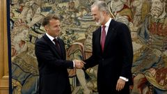 Emmanuel Macron y Felipe VI en la Zarzuela.
