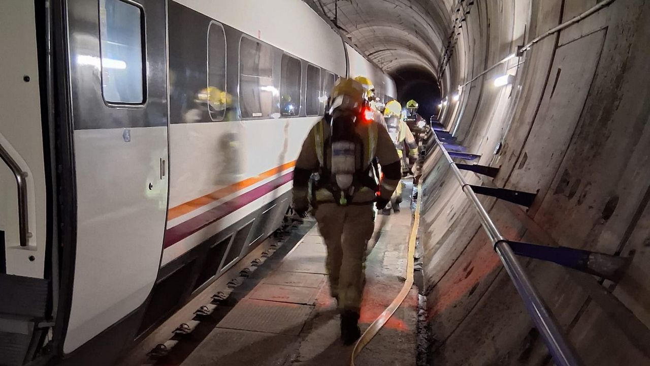 El túnel más largo de Galicia, que desemboca en Vigo, sometido al supuesto incendio de un tren en su interior