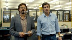 Robert Downey Jr y Jake Gyllenhaal, en una secuencia de �Zodiac�.