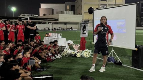 Imagen de archivo de M�chel Salgado en un acto del Fursan Hispania, entidad que preside en Dub�i.