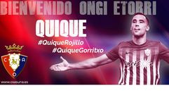 Anuncio del fichaje de Quique por Osasuna