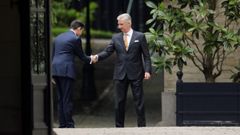 El rey Felipe de B�lgica recibe al l�der del partido de extrema derecha Vlaams Belang, Tom Van Grieken