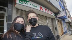 Alba y Mart�n, pizzer�a A Illa