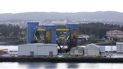 Estructuras para un parque e�lico marino en los astilleros de Navantia en la r�a de Ferrol