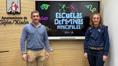 El concejal de Deportes de Gijn, Jorge Paeda, presenta en rueda de prensa en el Consistorio gijons el programa de Escuelas Deportivas.