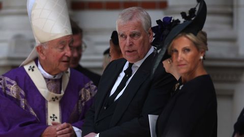 Durante el funeral de la duquesa de Kent, en el 2025