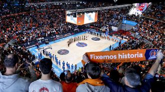 El Coliseum, en el derbi ante el Breog�n de la pasada temporada.