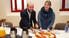 Lu�s Villares y Carmen Santos�parten el rosc�n de Reyes