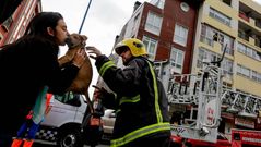 Incendio en un edificio de Fonteculler