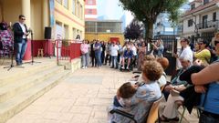 El presidente de la Anpa de O Grupo, Unai Gonz�lez, dirigi�ndose a las familias.