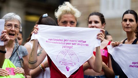 Concentraci�n en Barcelona en julio del 2019 contra la manada de Manresa.