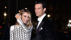 Rafa Medina y su mujer en la boda de Marta Ortega, en el 2018